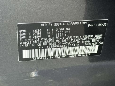 New 2025 Subaru Legacy Premium image 24