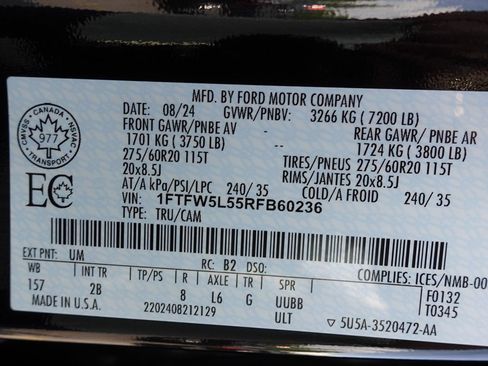 Used 2024 Ford F150 Lariat w/ Equipment Group 502A High AWD/4WD image 23