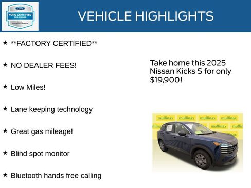 Used 2025 Nissan Kicks S image 13