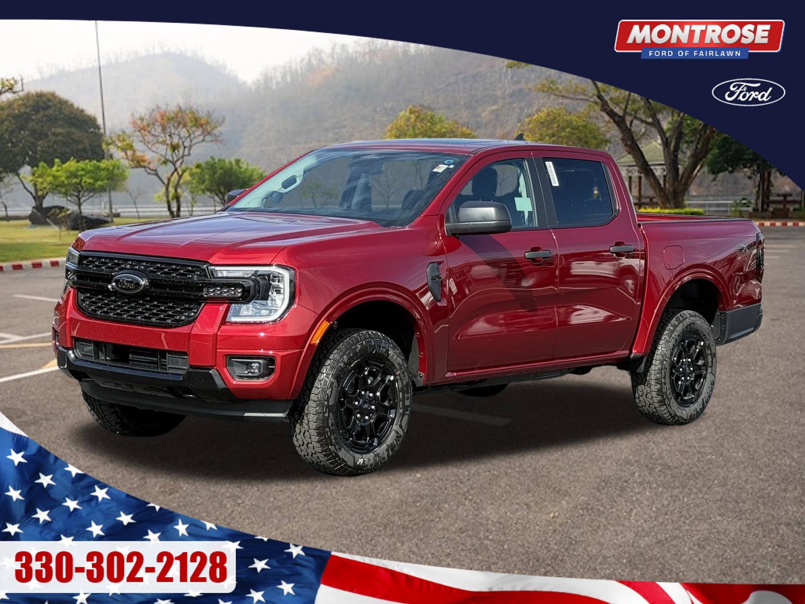 New 2026 Ford Ranger XLT w/ Black Appearance Package AWD/4WD 360° Tour