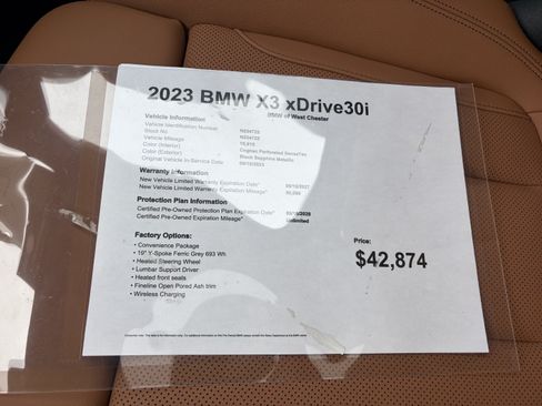 Used 2023 BMW X3 xDrive30i w/ Convenience Package w/ZPA AWD/4WD image 19