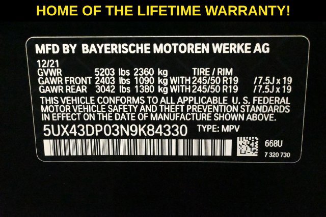 Used 2022 BMW X3 sDrive30i w/ Convenience Package RWD image 49