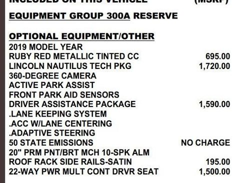 Used 2019 Lincoln Nautilus Reserve image 5