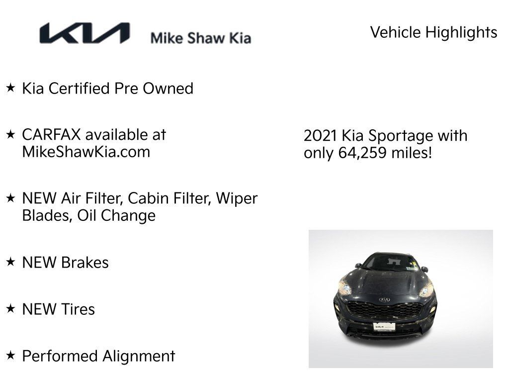 Certified 2021 Kia Sportage S FWD image 6