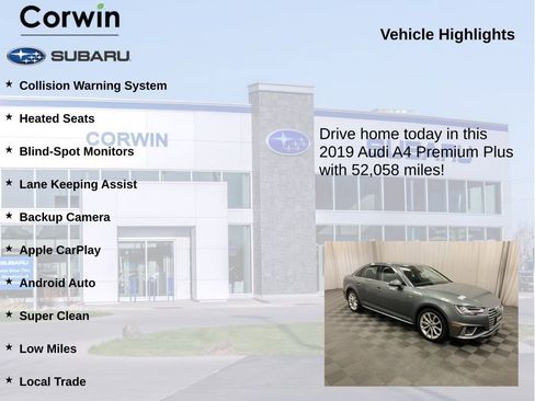 Used 2019 Audi A4 2.0T Premium Plus w/ Premium Plus Package AWD/4WD image 6