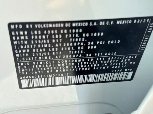 New 2026 Volkswagen Taos S FWD image 27