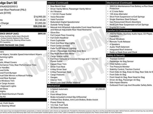 Used 2016 Dodge Dart SE w/ Convenience Group FWD image 33