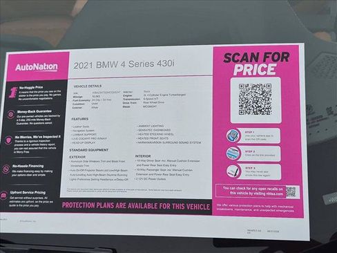 Used 2021 BMW 430i Convertible w/ M Sport Package RWD image 30