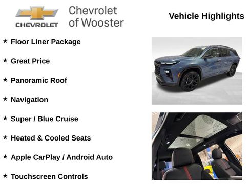 New 2026 Chevrolet Traverse RS w/ LPO, Floor Liner Package AWD/4WD image 2