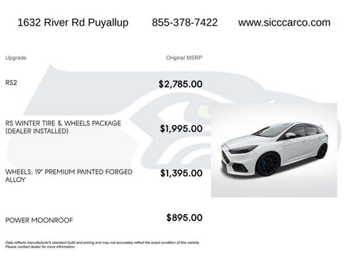 Used 2016 Ford Focus RS AWD/4WD image 2
