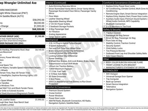 Used 2022 Jeep Wrangler Unlimited Rubicon 4xe w/ Cold Weather Group image 34