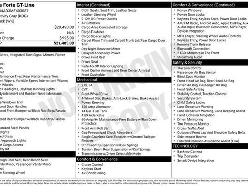 Certified 2021 Kia Forte GT-Line image 26
