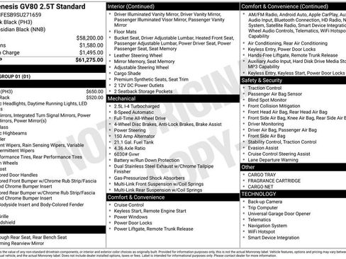 Used 2025 Genesis GV80 2.5T Standard image 5