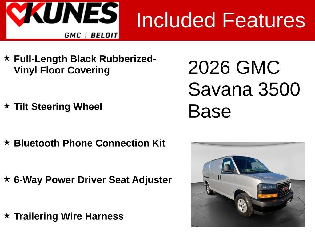New 2026 GMC Savana 3500 w/ Driver Convenience Package RWD image 3