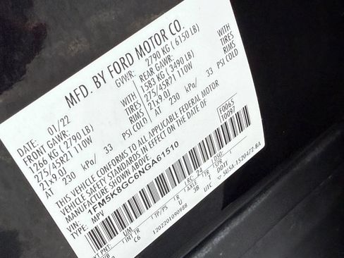 Certified 2022 Ford Explorer ST w/ Equipment Group 401A AWD/4WD image 42