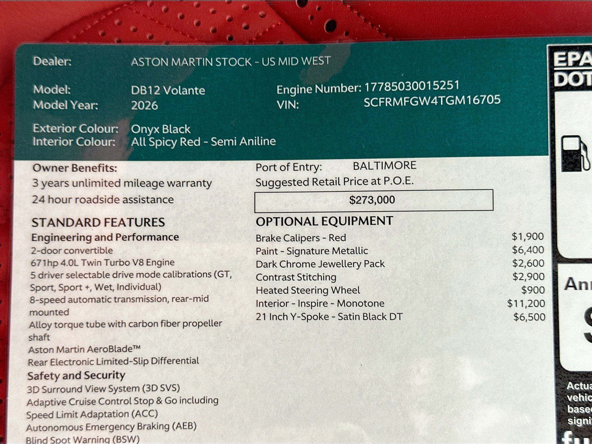 New 2026 Aston Martin DB12 Convertible RWD image 27