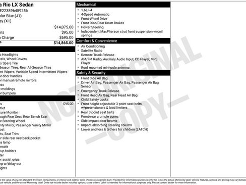 Used 2009 Kia Rio LX image 3
