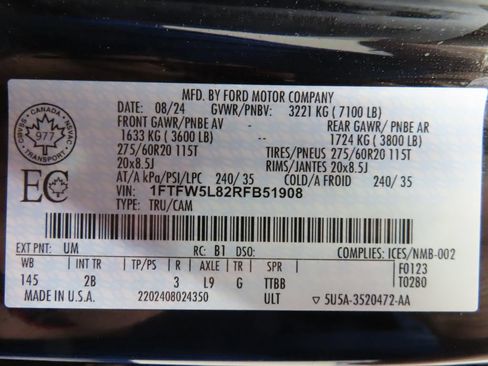 Used 2024 Ford F150 Lariat w/ Bed Utility Package AWD/4WD image 81
