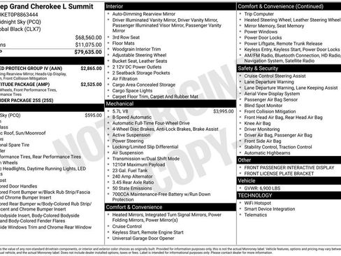 Used 2023 Jeep Grand Cherokee L Summit w/ Advanced Protech Group IV image 32