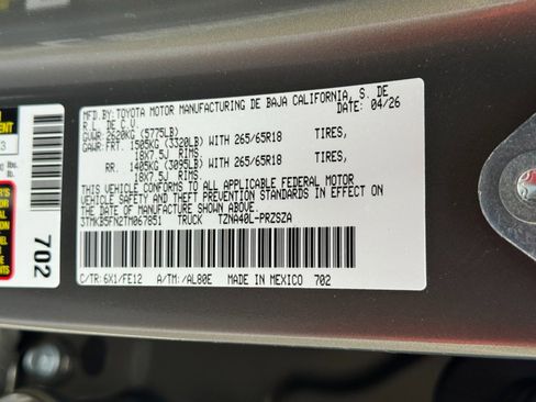 Used 2026 Toyota Tacoma TRD Sport RWD image 44