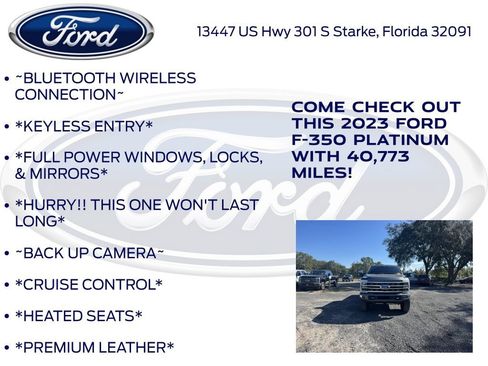 Certified 2023 Ford F350 Platinum w/ Tremor Off-Road Package image 10