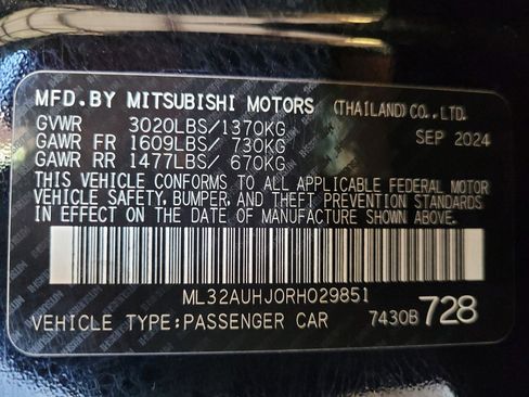 Used 2024 Mitsubishi Mirage ES FWD image 33