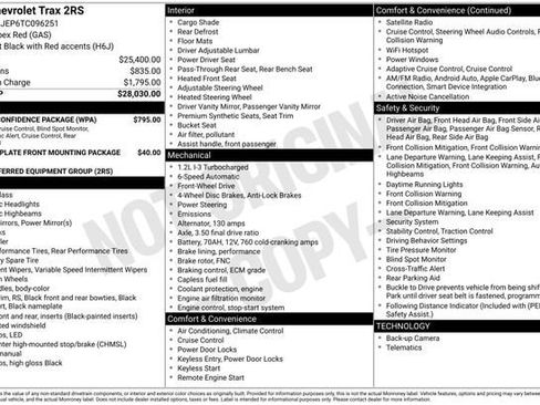 New 2026 Chevrolet Trax RS w/ Driver Confidence Package FWD image 30