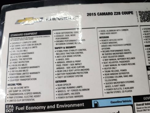 Used 2015 Chevrolet Camaro Z/28 image 39