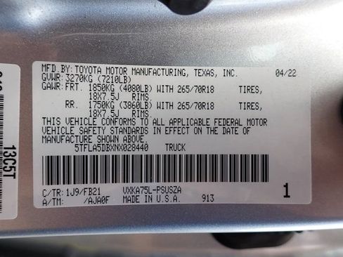 Used 2022 Toyota Tundra SR5 AWD/4WD image 14