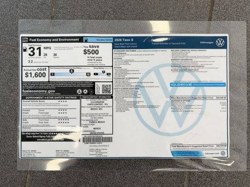 New 2026 Volkswagen Taos S image 30