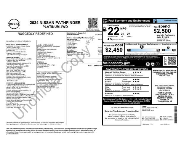 Used 2024 Nissan Pathfinder Platinum w/ Cargo Package AWD/4WD image 2