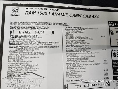 New 2026 RAM 1500 Laramie w/ Night Edition image 36