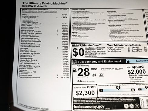 Used 2025 BMW X1 xDrive28i w/ Technology Package image 39