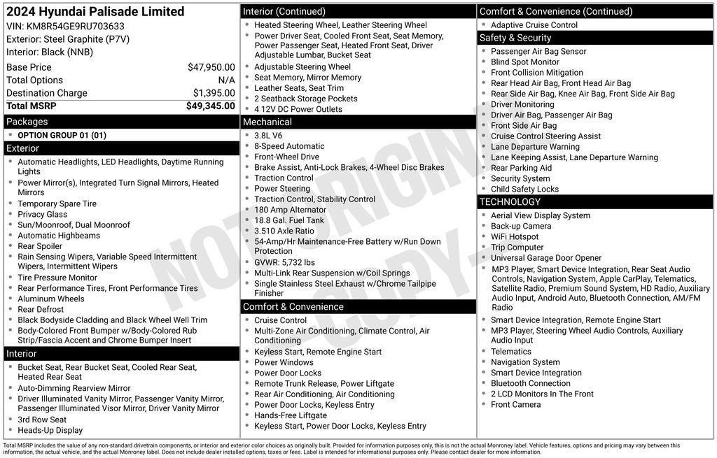 Used 2024 Hyundai Palisade Limited FWD image 54