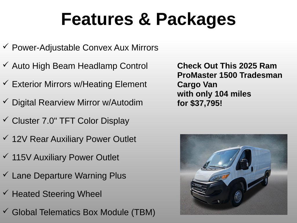 Used 2025 RAM ProMaster 1500 w/ Premium Convenience Group FWD image 18