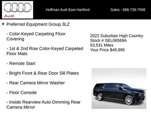 Used 2022 Chevrolet Suburban High Country w/ Premium Package 2 AWD/4WD image 12