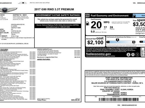 Used 2017 Genesis G90 3.3T Premium image 3