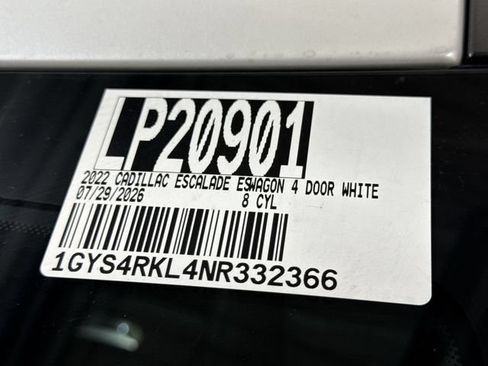 Certified 2022 Cadillac Escalade ESV Sport Platinum w/ LPO, ONYX Package AWD/4WD image 37