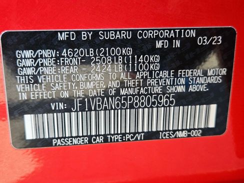 Used 2023 Subaru WRX Limited w/ Popular Package #2A AWD/4WD image 35