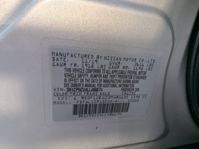 Certified 2020 Nissan Kicks SV w/ Exterior Package FWD image 34