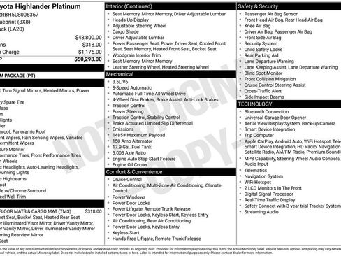 Used 2020 Toyota Highlander Platinum AWD/4WD image 16