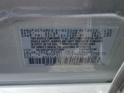 Certified 2019 Nissan Sentra SV FWD image 24