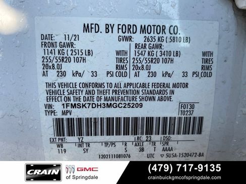 Used 2021 Ford Explorer XLT w/ Equipment Group 202A RWD image 33