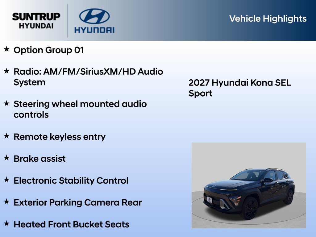 New 2027 Hyundai Kona SEL Sport AWD/4WD image 7