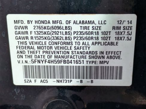 Used 2015 Honda Pilot EX-L image 11