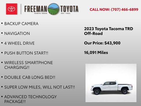 Used 2023 Toyota Tacoma TRD Off-Road w/ Advanced Technology Package AWD/4WD image 9