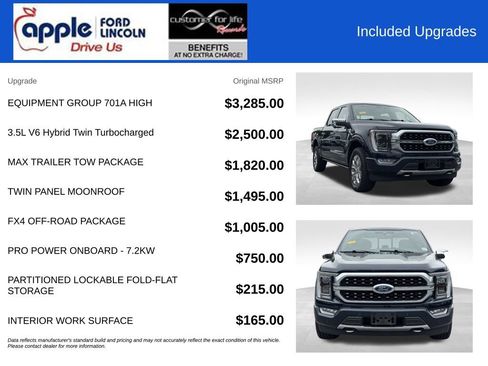 Used 2021 Ford F150 Platinum w/ Equipment Group 701A High AWD/4WD image 4
