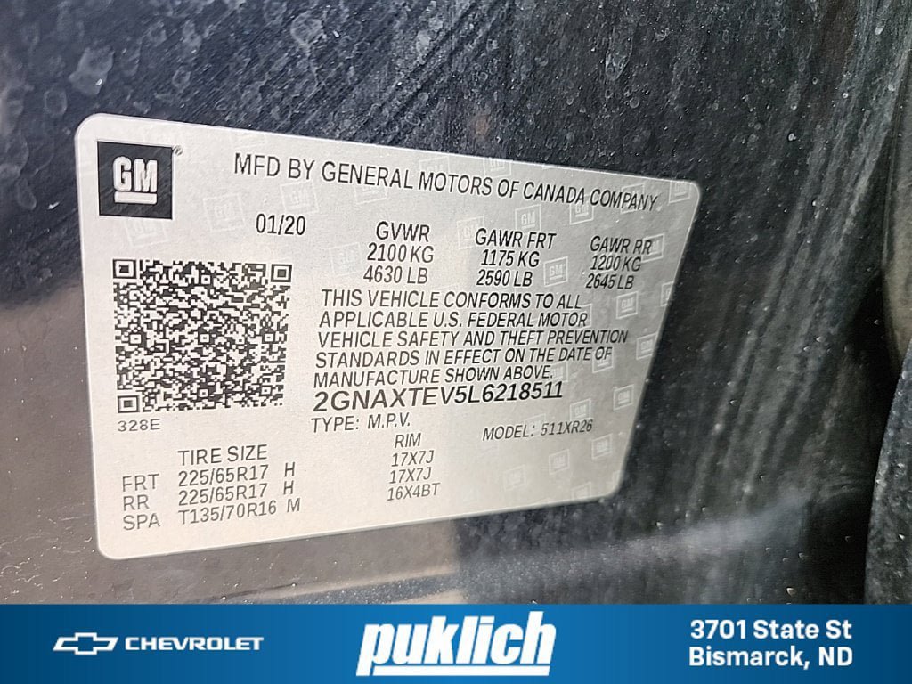 Used 2020 Chevrolet Equinox LT w/ Driver Convenience Package AWD/4WD image 53