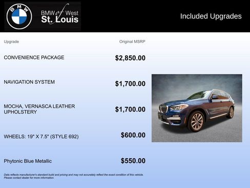 Used 2019 BMW X3 xDrive30i w/ Convenience Package AWD/4WD image 20