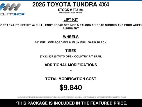 Used 2025 Toyota Tundra Limited AWD/4WD image 2